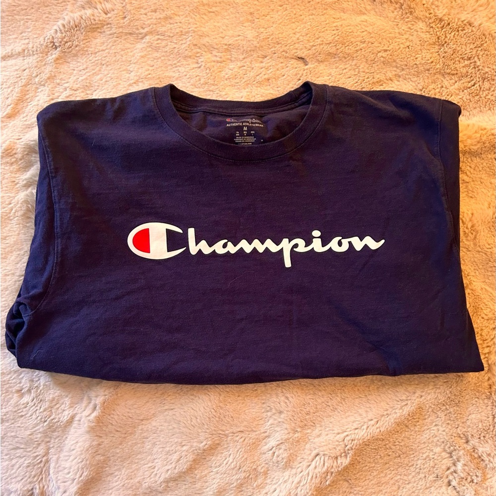 Champion Mens Medium Black Long-sleeve T-shirt